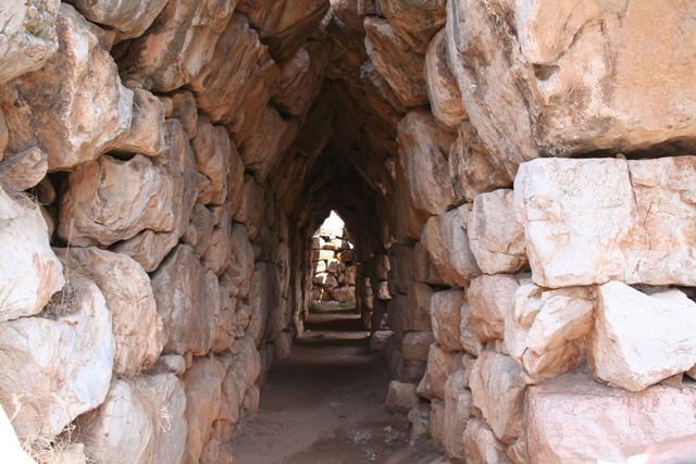 Tiryns - The well preserved Eastern gallery 
